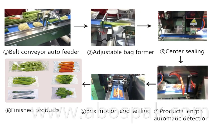 Full Automatic Horizontal Bag Fresh or Dy Fruit Vegetables Carrot Pouch Horizontal Packing Packaging Machine